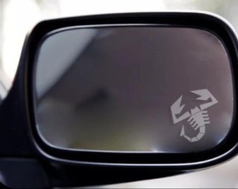 Abarth Scorpion Fiat 500 595 wing mirror stickers decal x2 pair for left and right side