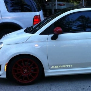 Abarth Fiat 500 Side Stickers: Waterproof Decal Graphics