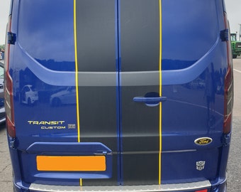 Ford Transit Custom Sport Rear Door Stripe Kit: Racing Decoration Decals