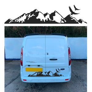 Van Ford Transit Custom any Van Rrear , Side Mountain Big Sticker Graphics Decals Adhesive for Car ,Van ,Caravan
