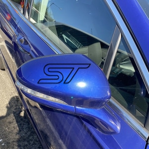 Ford Focus Fiesta ST Mirror Spoile Bumper Vinyl Decal Stickers Racing Sport Graphics for Left and Right Side