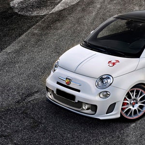 Fiat 500 595 Abarth Scorpion Naklejka na maskę samochodu GRAFIKA LOGO na maskę