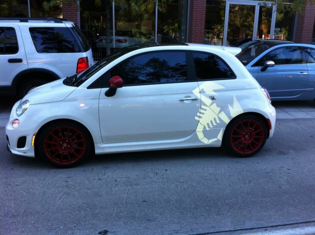 Pumu Autocollant Logo Scorpion Abarth Chromé - Lot 3 Pièces Pour 500 595 696 Punto - Tuning Auto