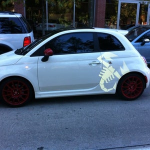 Duży Skorpion Fiat 500 595 Abarth Skorpion Naklejka samochodowa Vinyl Graphics Naklejki samoprzylepne na lewą i prawą stronę