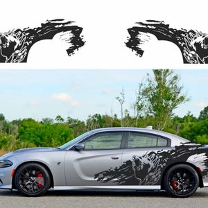Beast Car Sticker Vinyl Decals Auto Side Door Styling Competition 56x180 cm for Left and Right Side