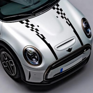 Mini Cooper Bonnet Stripes: Racing Sport Vinyl Hood Decals
