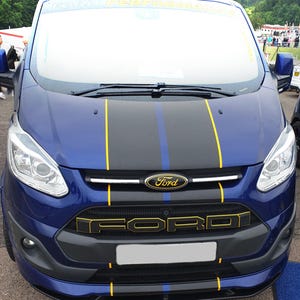 Ford Transit Custom Sport Bonnet & Rear Door  Kit Decal Stripes Stickers Racing Decoration Adhesive