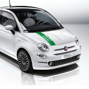 Fiat 500 Abarth Bonnet Stripes Vinyl Graphics Decals Stickers Racing Adhesive for Hood
