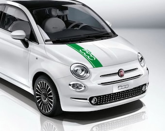 Calcomanías de vinilo con rayas para el capó del Fiat 500 Abarth. Adhesivo de carreras para el capó.