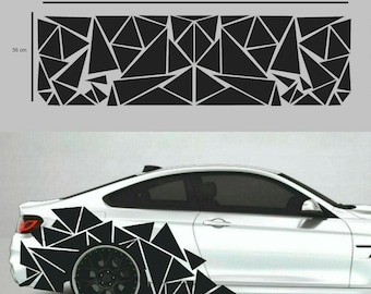 Triangles Sport Racing Car Van Stripes Stickers Decals Vinyl Graphics Adhesive