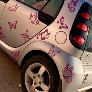 Butterfly Car Stickers 16 Butterflies Car Decals Bodywork Window Adhesive Vinyl