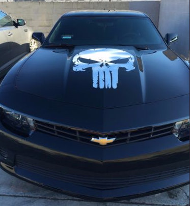 LARGE Punisher Skull Car Bonnet Sticker Vinyl Graphics Decals Van - Any Colour