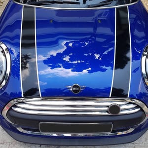 Mini Cooper Bonnet Stripes: Racing Sport Vinyl Hood Decals