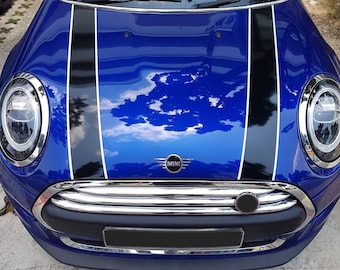 For Mini Cooper Bonnet Pin Stripes Racing Sport  Vinyl Graphics Hood Declas Stickers Adhesive Car Design Racing Sport