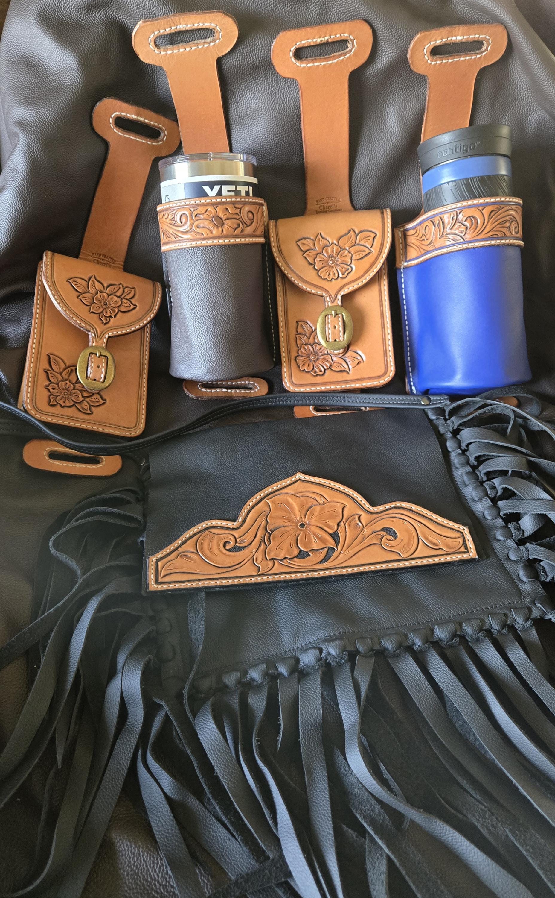 Ensemble Sac De Selle Aylev – Pommeau Et Porte-bouteille, Cadeau équestre Marron