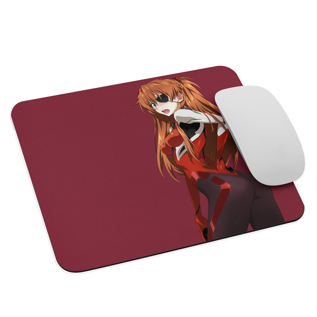 Handprinted Evangelion Asuka Langley Fan Art Mouse Pad Etsy
