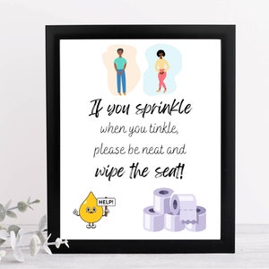 If You Sprinkle When You Tinkle Printable Download