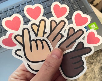 Finger Heart Stickers