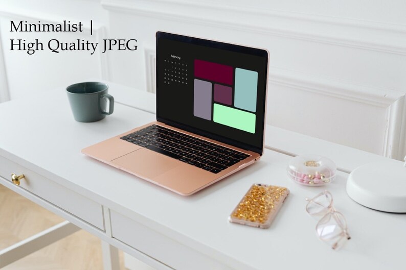2024 Monthly Calendar Wallpaper Minimalist Desktop Colourful Desktop