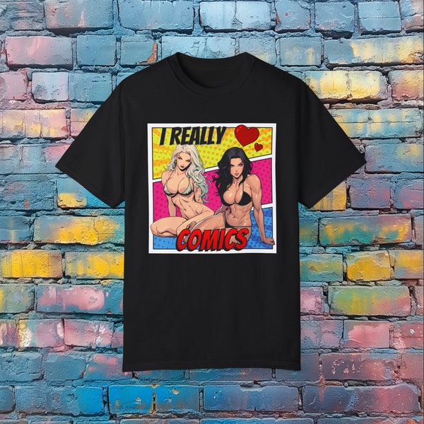 I Really Love Comics T-Shirt - 90s Comic Graphic Tee