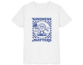 Camiseta "La bondad importa en la juventud", camiseta positiva para niños, regalos para niños, ropa motivacional, ropa juvenil de verano, temática de bondad