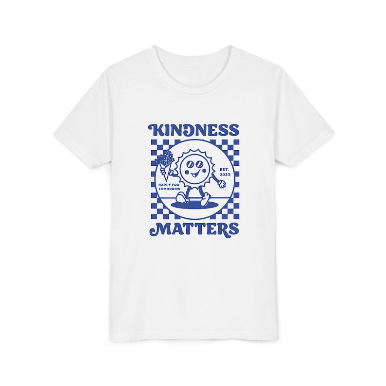 Youth Kindness Matters Tee, Positive Kids T-Shirt, Gifts for Children, Motivational Apparel, Youth Summer Wear, Kindness Theme Bild 1