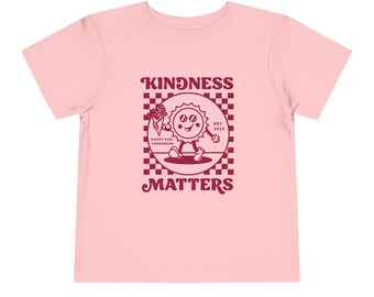 Toddler Kindness Matters Tee | Cute Kids Shirt, Birthday Gift, Positive Vibes, Everyday Wear, Toddler Fashion