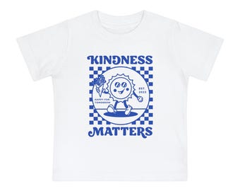 Adorable camiseta de bebé "Kindness Matters" / Bonita camiseta para niño pequeño, camiseta de bondad, regalo para bebé, conjunto de verano, camiseta estampada