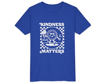 Camiseta juvenil "Kindness Matters": divertida camiseta gráfica, regalo para niños, ropa de verano, regalo de cumpleaños, ropa con mensaje positivo.