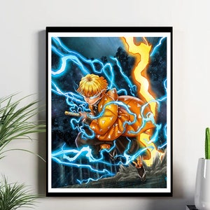 Demon Slayer Kyojuro Rengoku Flame Pillar Katana Anime Canvas Poster Wall  Art Decor Print Picture Paintings for Living Room Bedroom Decoration  Unframe：12×18inch(30×45cm) : : Home & Kitchen