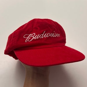 Vintage Corduroy Budweiser Snapback Hat