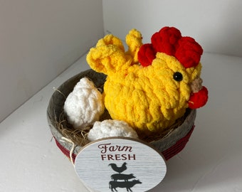 Chicken basket w/ 2 eggs