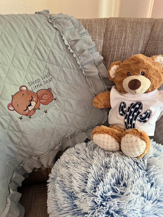Green teddy bear throw hotsell