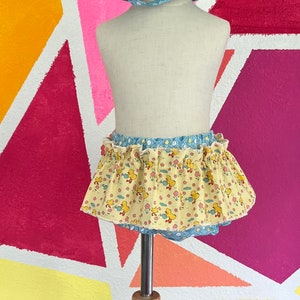 Rainy Day Duck Sunhat and Diaper Cover Set