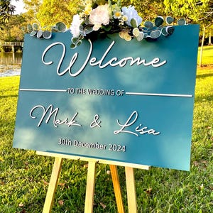 Custom Wood Wedding Welcome Sign,  3D Lettering, Rustic Decor, Engaged couples, Wooden signs
