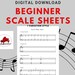 Beginner Piano Scale Sheets (6 Keys) | 1 Variation of Printable Pdfs - Etsy