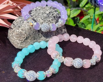 Genuine Crystal Amethyst, Quartz Natural Gemstone Healing, Protection, Self-Love, Crown, Heart Chakra Meditation Stone 10mm Bead Bracelet