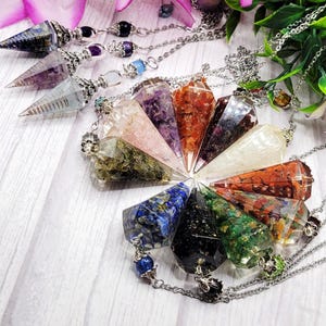 Orgone Chip Gemstone Pendulums