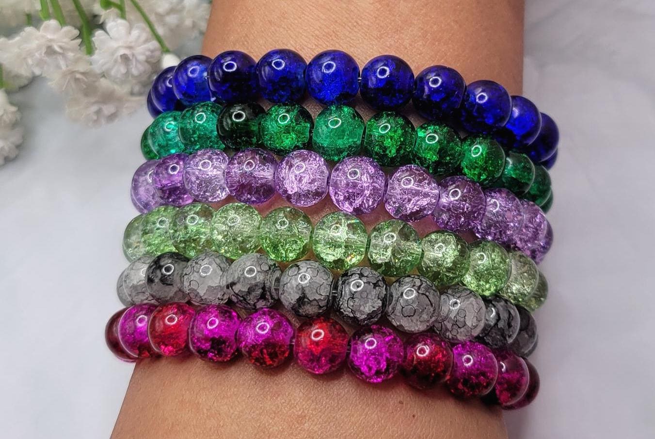Set 6 Bracciali In Pietre Naturali 8mm – Bracciali Elastici Per Uomo E Donna, Regalo Confezionato