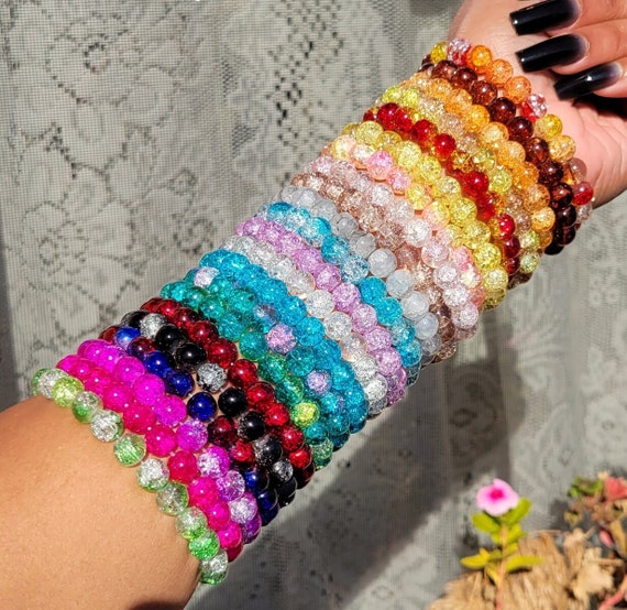 Braccialetti Elastici con Perline di Pietre Preziose 6mm