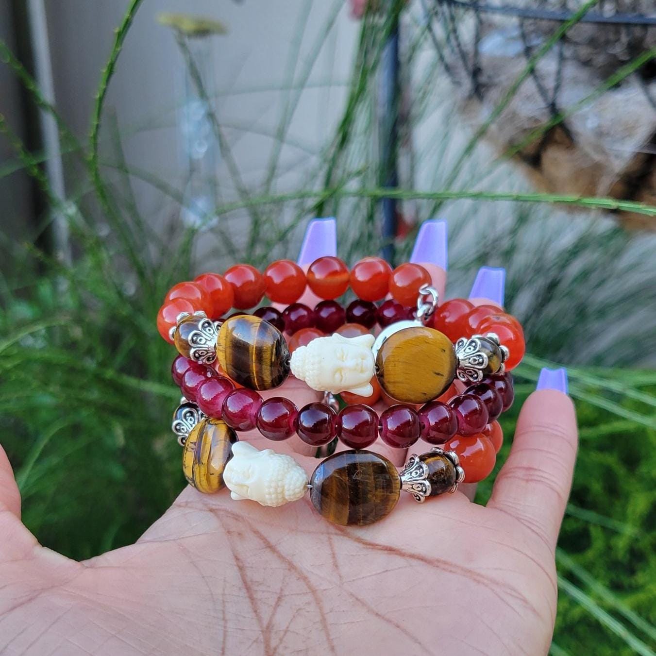 【七つのチャクラ】サンダルウッド×ローズアゲート 幸運チャクラブレスレット 七つのチャクラ】サンダルウッド×ローズアゲート 幸運チャクラ