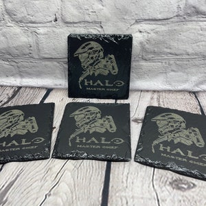 Halo Master Chief Slate Coasters Set of 4