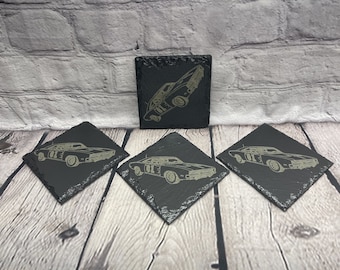 The General Lee Slate Coasters Set of 4
