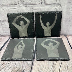 O-h-i-o State Slate Coasters Set of 4