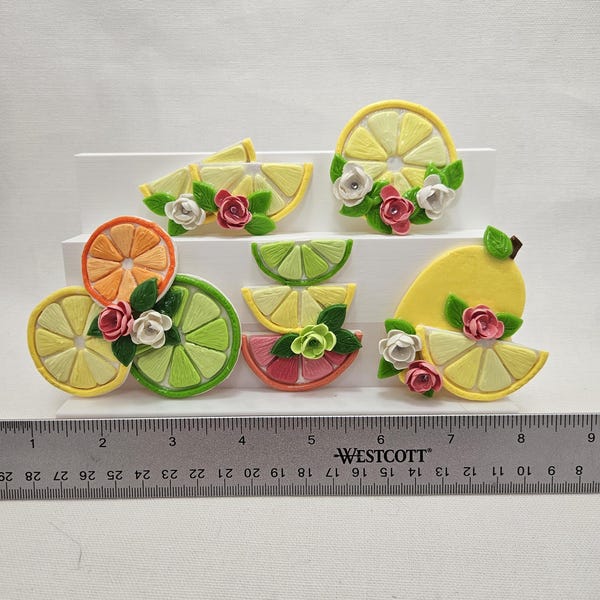 Cute Handmade Lemon Magnets  Whimsical Kitchen Accessories!  Bright & Cheery Lemon Magnet Set, Perfect for Kitchen Decor!  Citrus Delight!