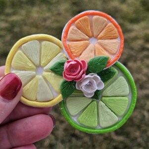 Conjunto de ímãs artesanais em laranja vibrante para uma decoração divertida de cozinha! imagem 11