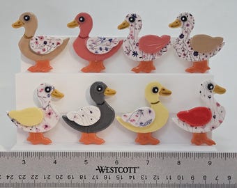 Handmade Polymer Clay Duck Magnets – Farmhouse Fridge Decor