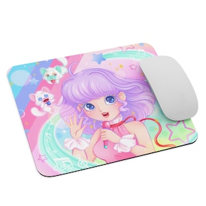 Creamy Mami Pastel Kawaii mouse pad | 1980s Japan anime manga nostalgia | mahou shoujo magical girl style