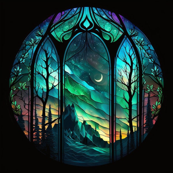 Stained Glass Decals Etsy