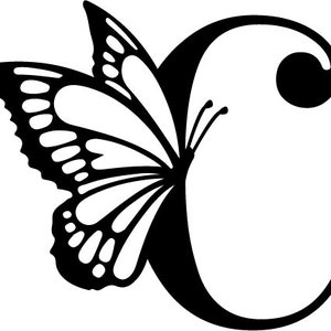 Butterfly Monogram English Alphabet All Letters PNG, JPEG, SVG, Pdf A, B, C, D, E, F, G, H, I, J, K, L, M, N, O, P, Q, R, S, T, U, V, W, X image 4